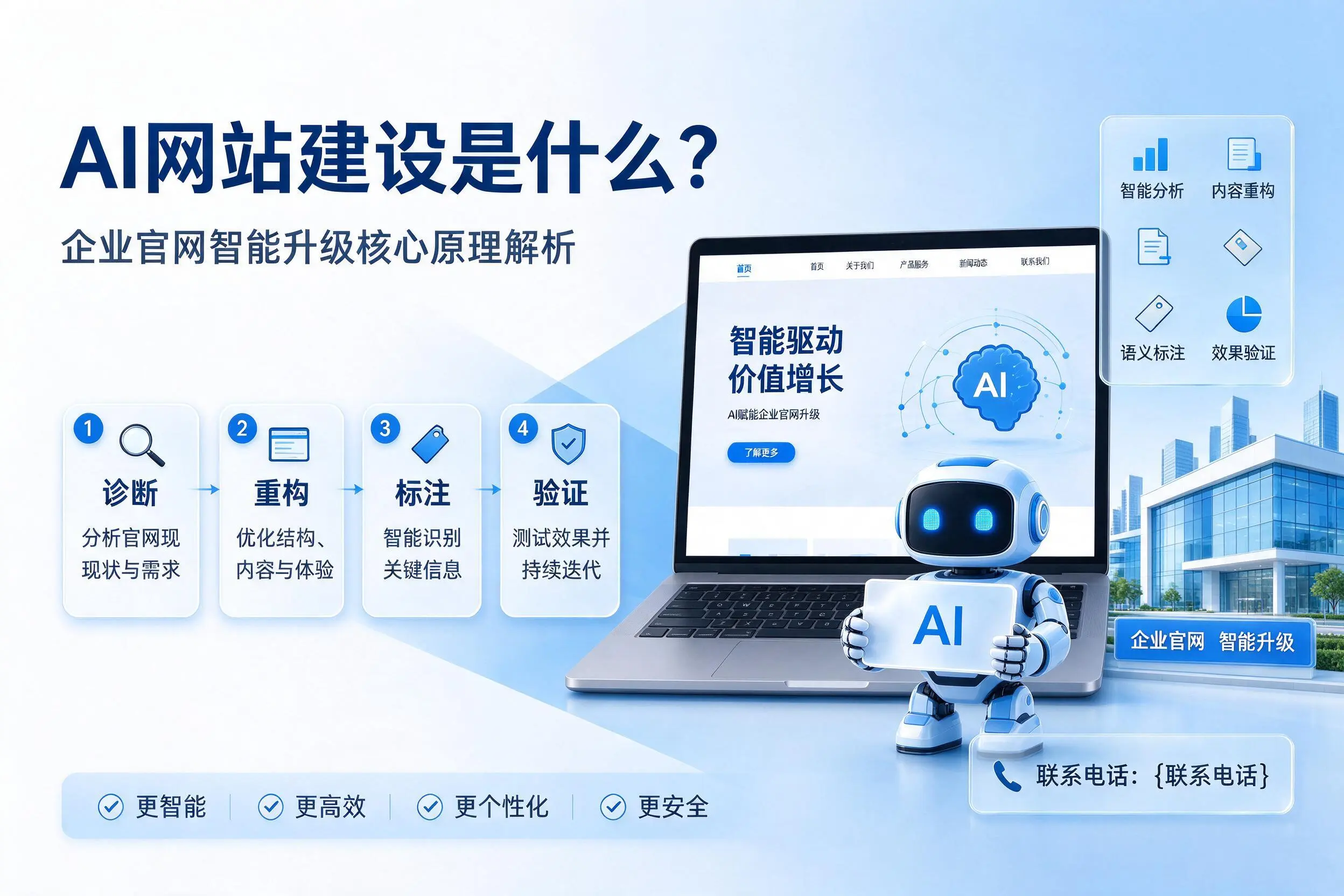AI网站建设是什么?开封企业官网智能升级核心原理解析